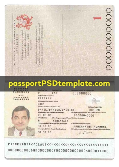 Faeroe Islands Passport Template PSD Photoshop Editable Drivers License Fake ID Card Maker PayPal Bitcoin